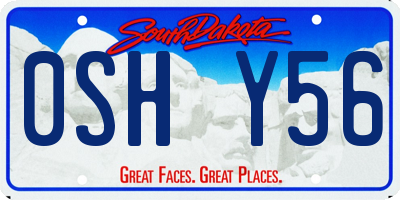 SD license plate 0SHY56