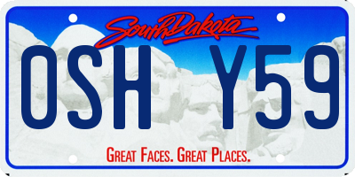 SD license plate 0SHY59
