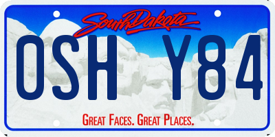 SD license plate 0SHY84