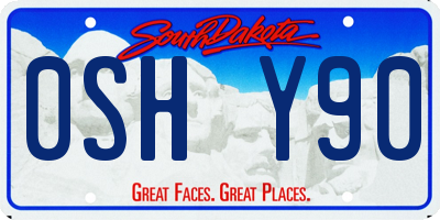 SD license plate 0SHY90