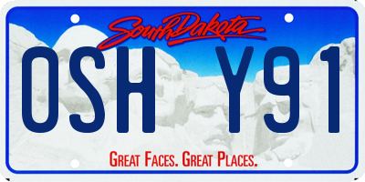 SD license plate 0SHY91