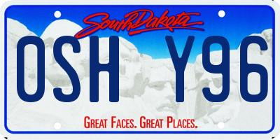 SD license plate 0SHY96