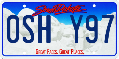SD license plate 0SHY97