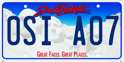 SD license plate 0SIA07