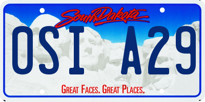 SD license plate 0SIA29