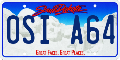 SD license plate 0SIA64