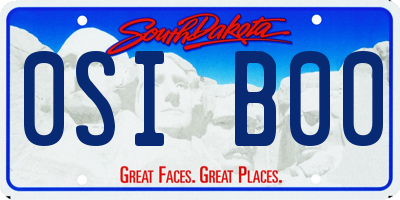 SD license plate 0SIB00