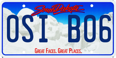 SD license plate 0SIB06