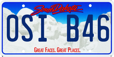 SD license plate 0SIB46