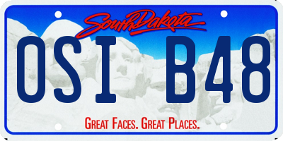 SD license plate 0SIB48