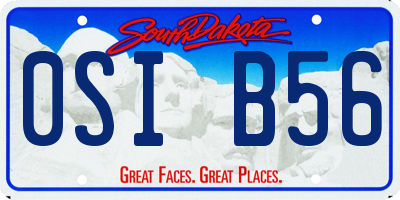 SD license plate 0SIB56