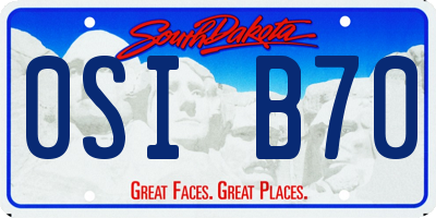 SD license plate 0SIB70
