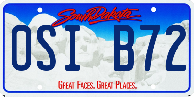 SD license plate 0SIB72