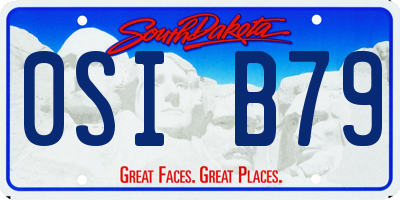 SD license plate 0SIB79