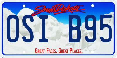 SD license plate 0SIB95
