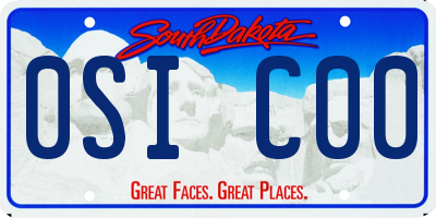 SD license plate 0SIC00