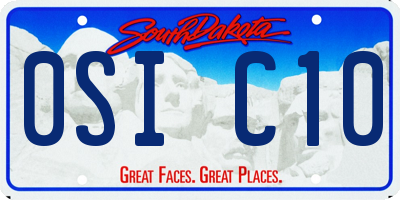 SD license plate 0SIC10