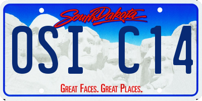 SD license plate 0SIC14
