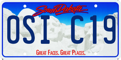SD license plate 0SIC19