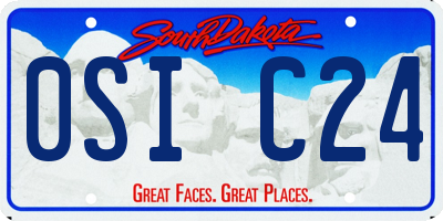 SD license plate 0SIC24