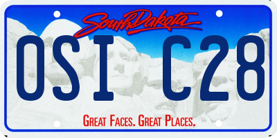 SD license plate 0SIC28