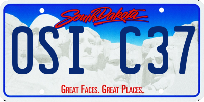 SD license plate 0SIC37