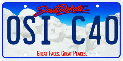 SD license plate 0SIC40