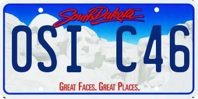 SD license plate 0SIC46
