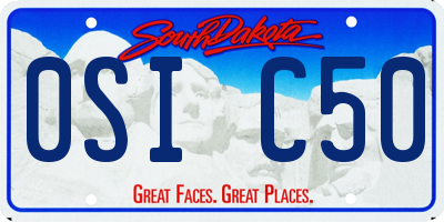 SD license plate 0SIC50