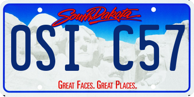 SD license plate 0SIC57