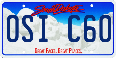 SD license plate 0SIC60