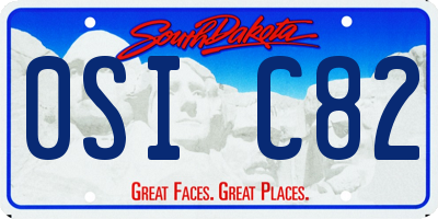SD license plate 0SIC82
