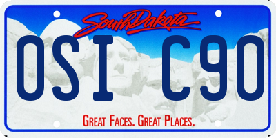 SD license plate 0SIC90