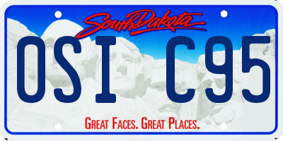 SD license plate 0SIC95