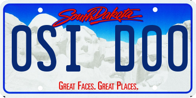 SD license plate 0SID00