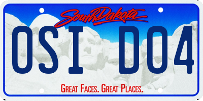 SD license plate 0SID04