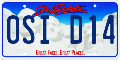 SD license plate 0SID14