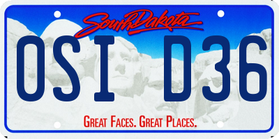 SD license plate 0SID36