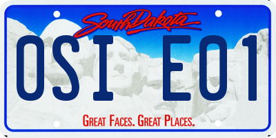SD license plate 0SIE01