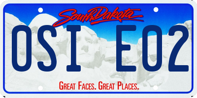 SD license plate 0SIE02