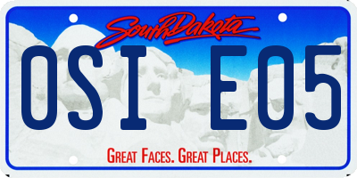SD license plate 0SIE05