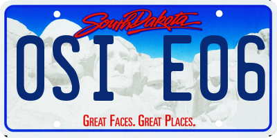 SD license plate 0SIE06