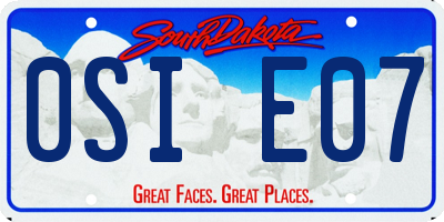 SD license plate 0SIE07