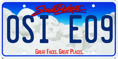 SD license plate 0SIE09
