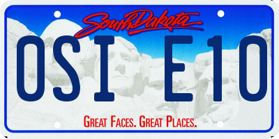 SD license plate 0SIE10