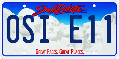 SD license plate 0SIE11