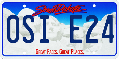 SD license plate 0SIE24