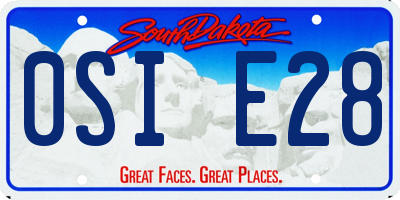 SD license plate 0SIE28