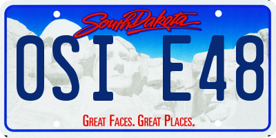 SD license plate 0SIE48