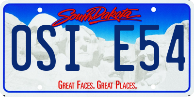 SD license plate 0SIE54